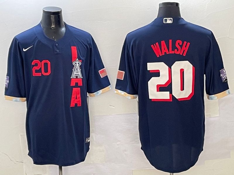 Men Los Angeles Angels #20 Walsh Drak Blue All star Game 2025 Nike MLB Jersey style 2
